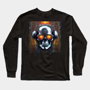 Groovy Cyber Skulls – Trippy Vibes 1 Long Sleeve T-Shirt